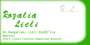 rozalia lieli business card